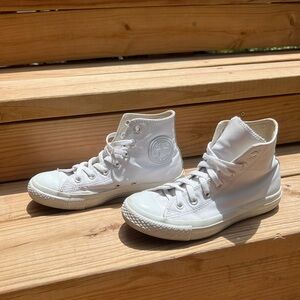 Leather Converse All Star Chuck Taylor high tops